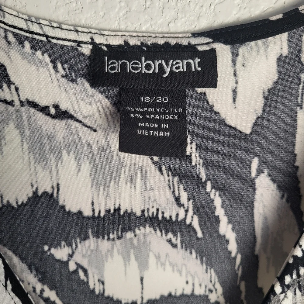 Lane Bryant Black Gray Evening Dress With Beaded Front Women's Size 18/20